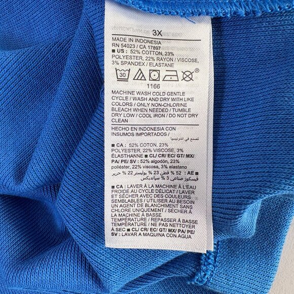 Old Navy Mock Neck Mini Dress Plus Size 3X Blue Sleeveless Minimalist NWT - Picture 5 of 11